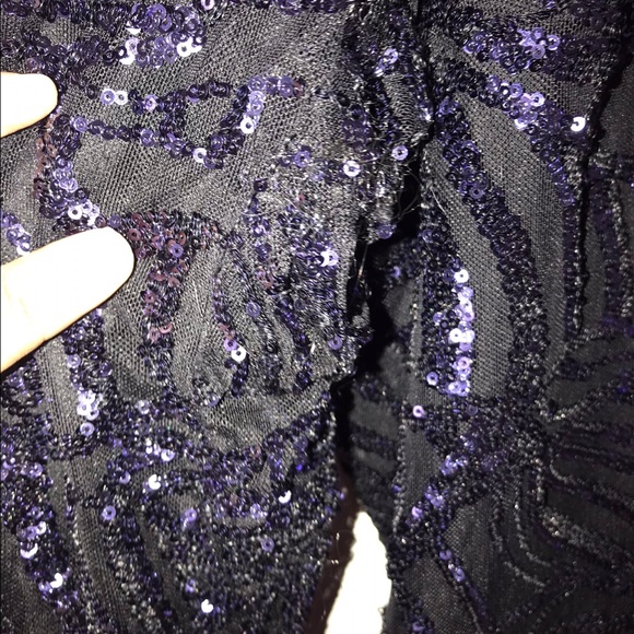 FashionNova Navy Blue Sequin Dress - 1X - Picture 6 of 8